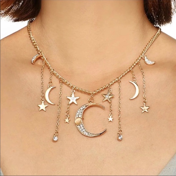 ♡♡ 3/$15 Sailor Moon Star Dangle Choker Necklace - Picture 2 of 6